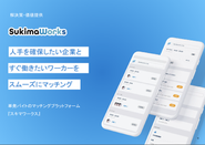 スキマワークスは"人手が欲しい企業"と" スキマ時間に働きたいワーカー"の２つを結びつけるスキマ時間に働ける単発ワークプラットフォームです