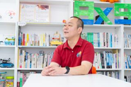 企業紹介インタビューに答える森田（代表取締役）