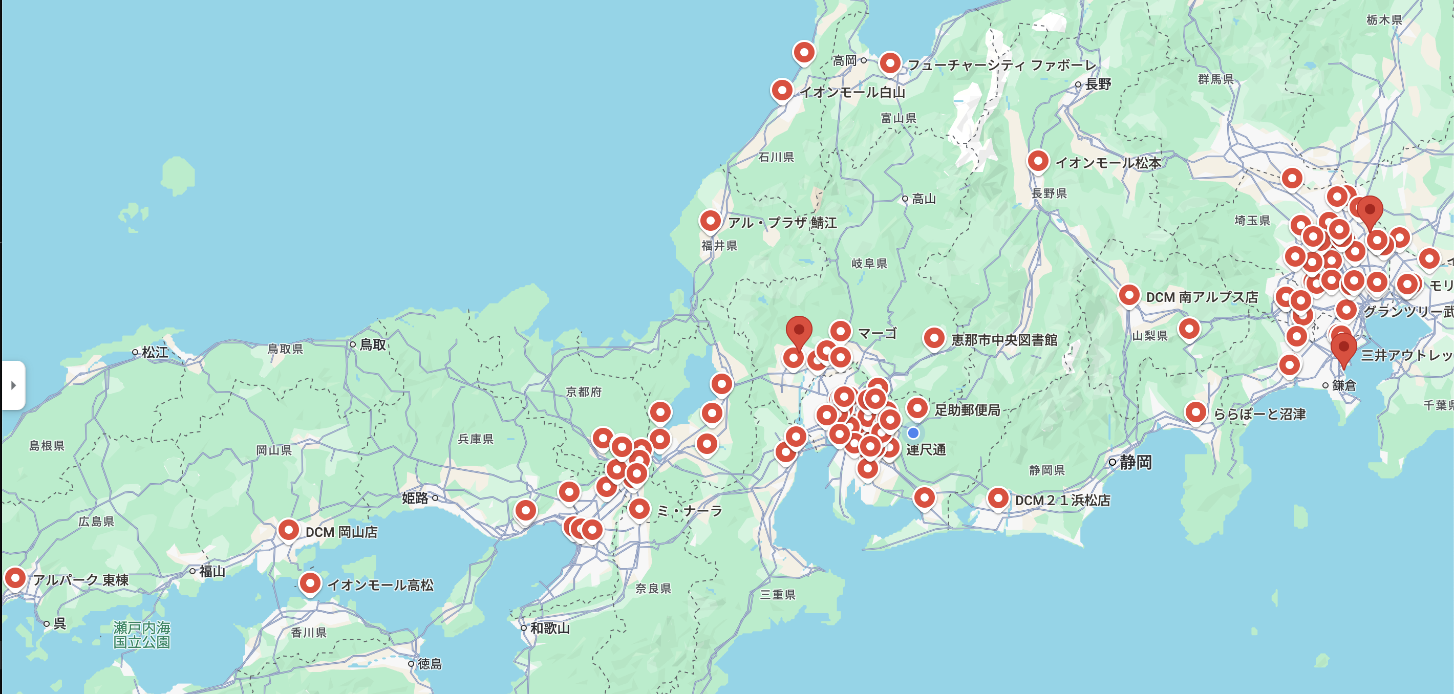 ついに「北海道から沖縄まで」