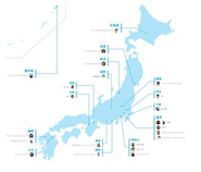 社員の所在地マップ