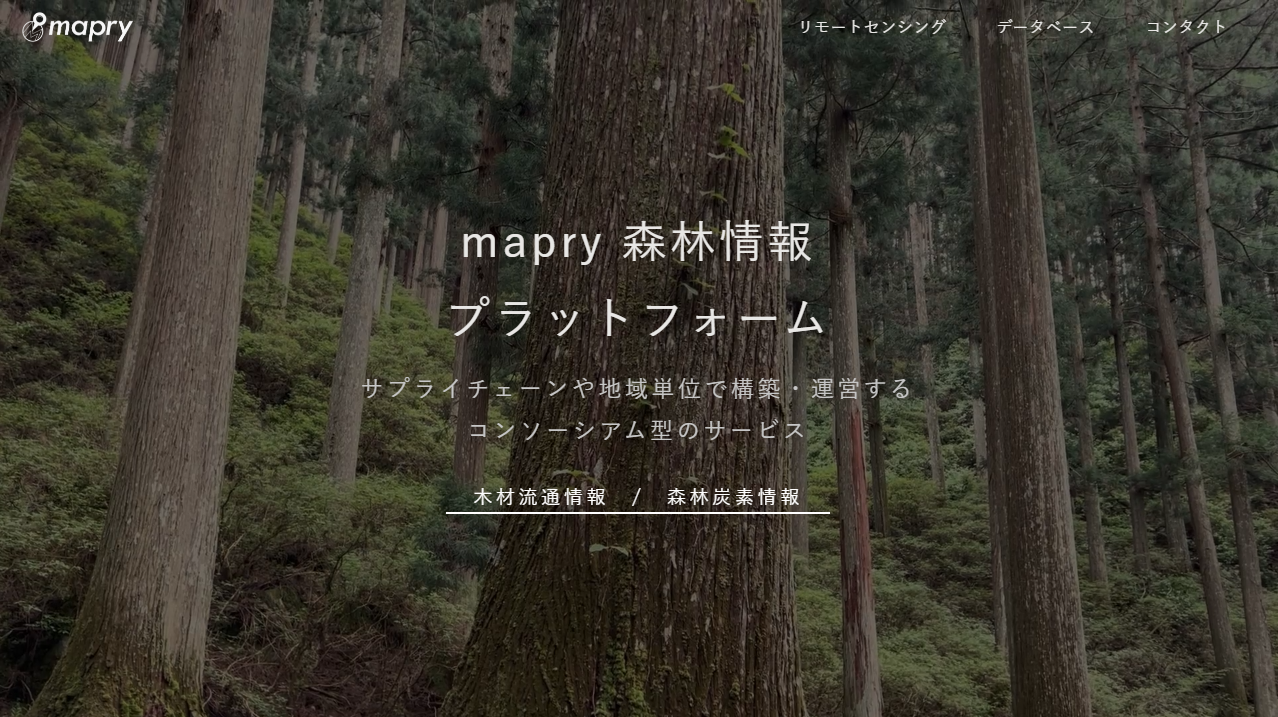 【自社サービス紹介】売り手と買い手を繋ぐ「mapry 森林情報プラットフォーム構築サービス」をリリース