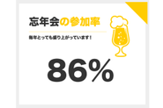 忘年会の参加率高い！