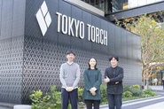 アナザー・ジャパン企画チーム。右から三菱地所TOKYO TORCH事業部の谷沢・加藤、中川政七商店代表取締役会長・中川政七。