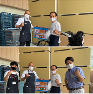 デリバリークルーと一緒に撮影！