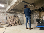 リノベの現場。解体現場を分析し設計者とイメージを共有します