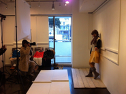 撮影風景。企画段階からこだわった内容が実現していく瞬間。いつもワクワクしちゃいます