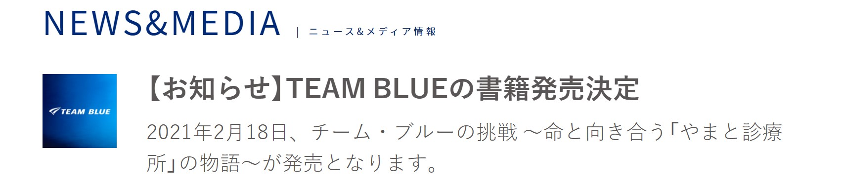 ＴＥＡＭ ＢＬＵＥの本ができました。