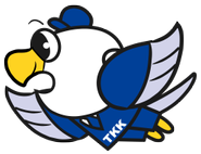 弊社キャラクターのタカのコーター君