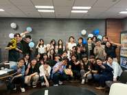 代表の誕生日！1年間の決算報告の後にみんなでお祝いしました！