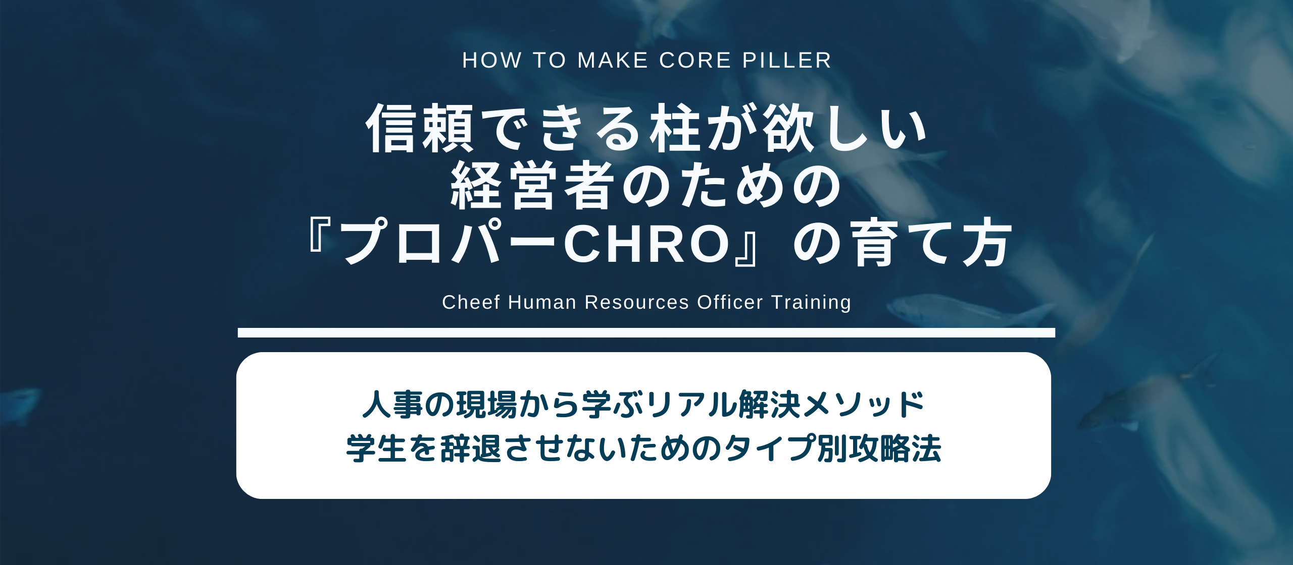 人事の現場から学ぶリアル解決メソッド｜学生を辞退させないためのタイプ別攻略法～信頼できる柱が欲しい経営者のための『プロパーCHRO』の育て方Vol:20～
