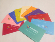 アテンダント用の名刺は10色から選べるようになっていて、自分から配りたくなるような名刺をデザインしました♪