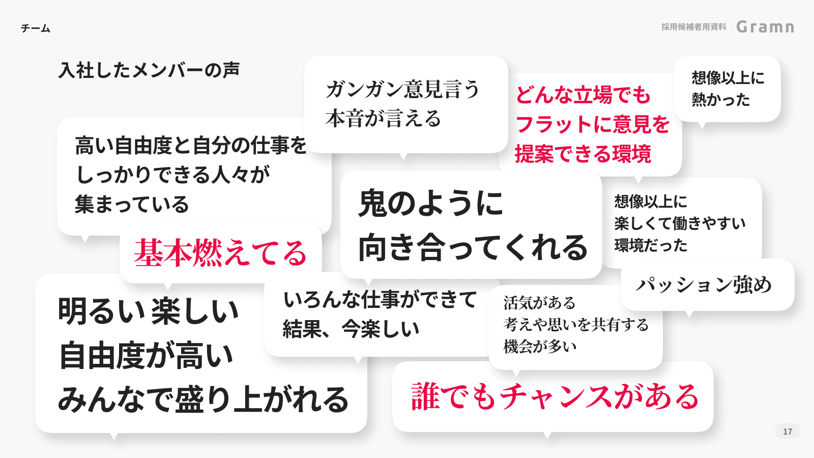 グラムが大事にしているVALUE&組織の文化