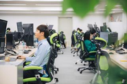 緑を基調にした清潔感のあるオフィスです。