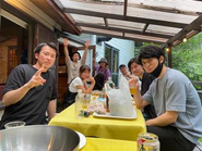 パートナー企業の方と合同合宿の様子