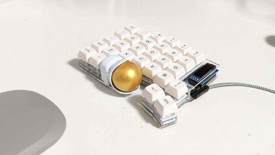 自作キーボード keyball61 LEDつき よわ 組み立て済み 自作キーボード keyball61 LEDつき よわ 組み立て済み