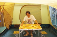 弊社自慢のキャンプスペース！一見すると画面上の収まりがいいのですが・・・