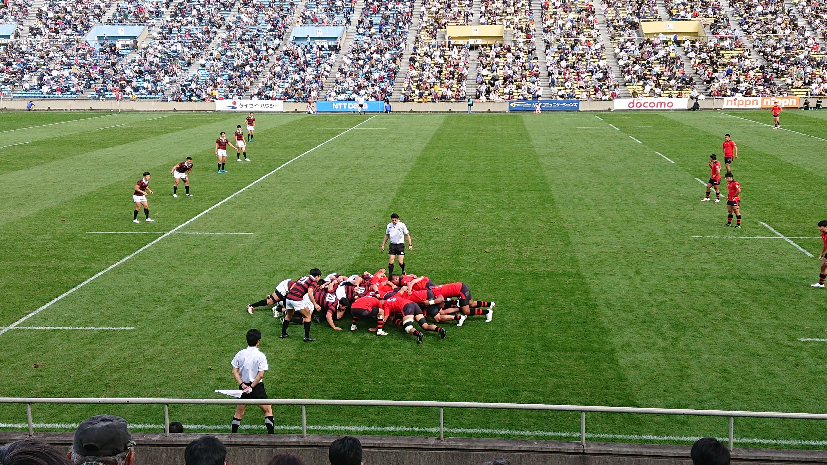 １１月２日、関東大学ラグビー対抗戦　早稲田大学vs帝京大学