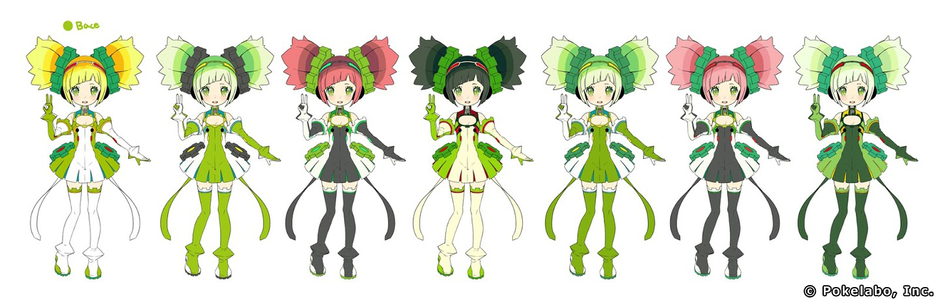 ポップアート 緑色背景 黒いキャラクター Creative Blog #5 カラーバリエーション作りました！ | Creative Blog