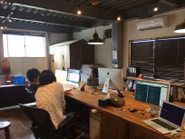 当時のスタッフさんとのやりとり風景