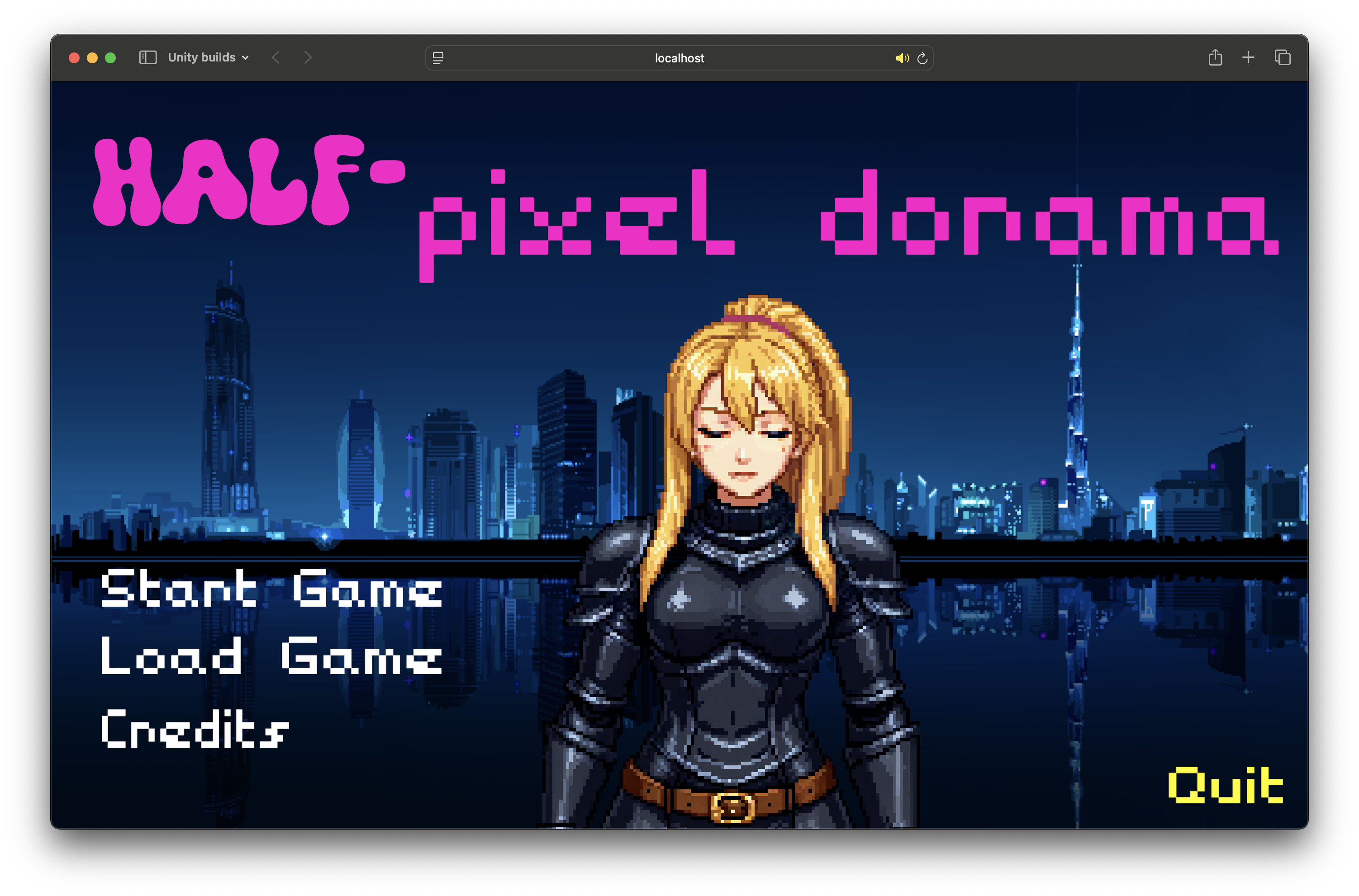 ビジュアルノベルの体験版（Unity制作）