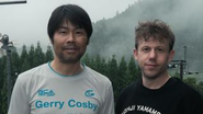 Jyoさん, a Nationally awarded farmer in Hoshinomura, and Ooika's founder Marc.
