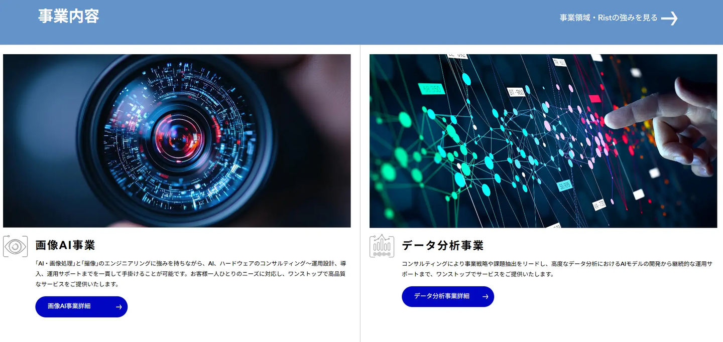 外観検査AI会社おすすめ：&nbsp;株式会社Rist