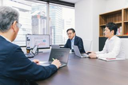 M&A、CVCとのビジネスマッチングなどの商談、状況説明などは、対面により丁寧な説明を心がけています。