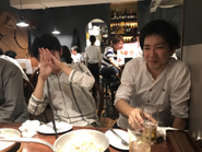 懇親会での一枚