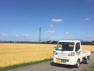 田園が広がるのどかな田舎が私たちの仕事場です。毎日満員電車にのる必要はありません