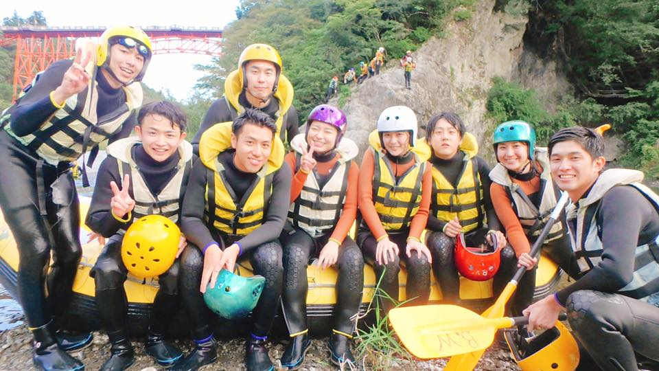 asoview!流　内定者懇親会（ラフティングver）