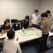 マネージャー合宿の様子　遊んでいるわけではありません。戦略シミュレーションです！
