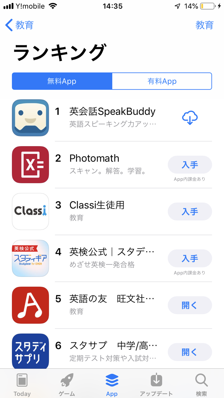 AI英会話アプリスピークバディがApp Store教育ランキング1位を獲得しました。 | 株式会社スピークバディ