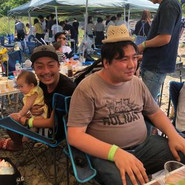 社長（左）とプロデューサー（右）。