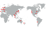 働く場所は完全自由のオンラインワークなので、所属メンバーは日本全国・世界35ヶ国に点在しています！