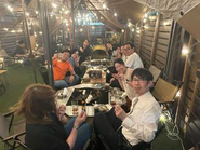 懇親会の様子。BBQ!