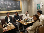 業務終了後は社員でご飯会！