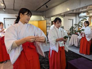 巫女体験会の風情