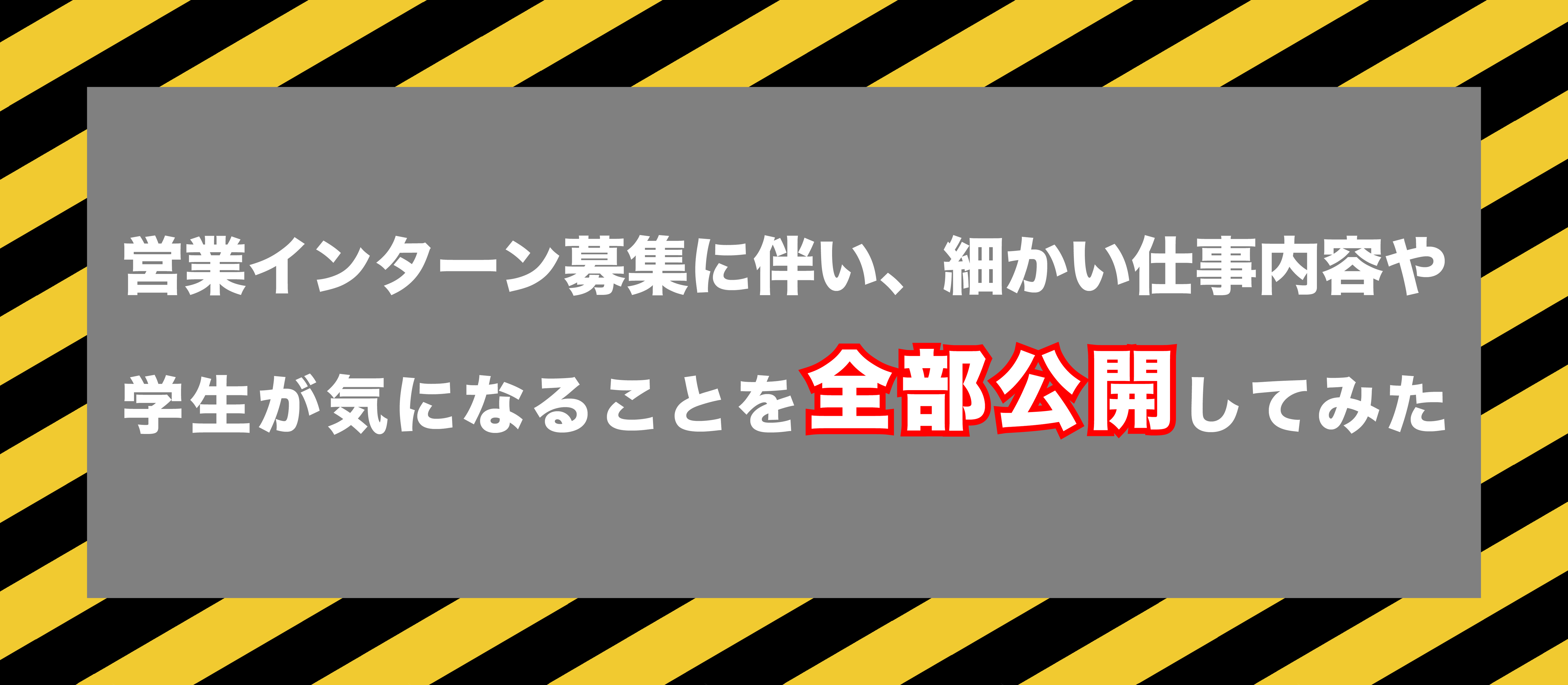 営業インターン募集に伴い、細かい仕事内容や学生が気になることを全部公開してみた
