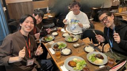 みんなで食事会をした際の写真です♪日頃からコミュニケーションを大切にしているのでメンバー同士の仲の良さもsiroの魅力の1つです。