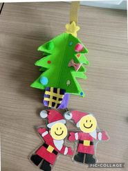 クリスマスプレゼントも作成し、喜んでいただけるように支援しています♪