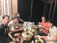 社員旅行でのBBQ