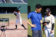 自社プロダクトForceSenseを使った練習と指導イメージ。スポーツの現場にテクノロジーを取り入れ、楽しみながら上達できる環境を目指しています。