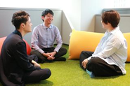 リラックスできるコミュニケーションルームあり