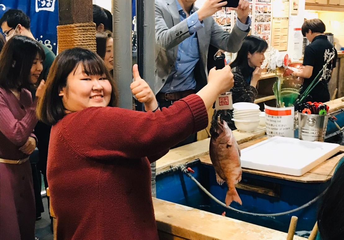 2月懇親会～都会のど真ん中で魚釣り♪～