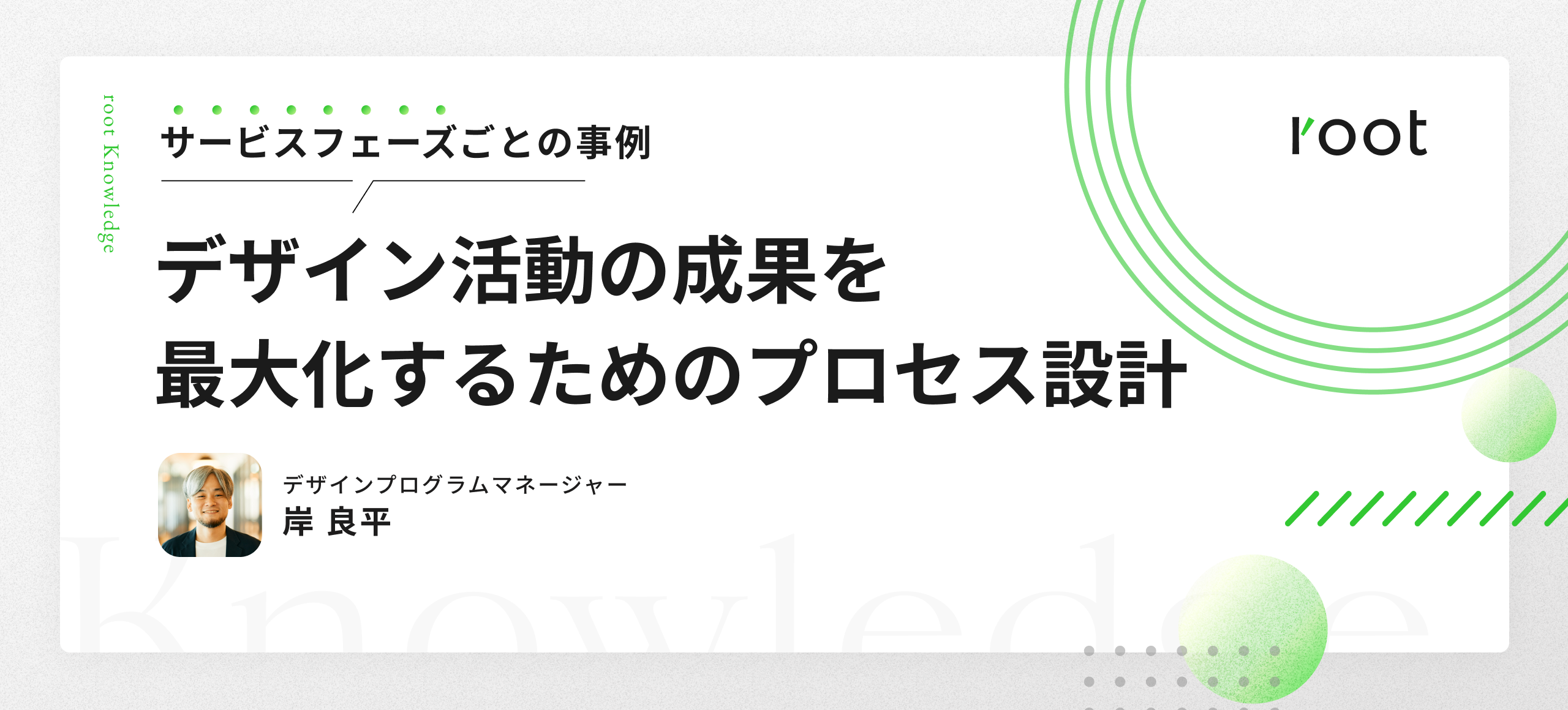 デザイン活動の成果を最大化するためのプロセス設計　〜サービスフェーズごとの事例〜