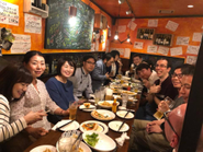 社員・パートナー含めての食事会。