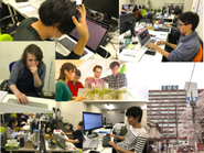 天井も高く明るいオフィスで多国籍メンバー。周辺のランチ環境も充実