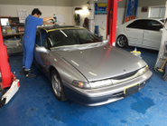 納車前のコーティング作業