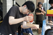 地域活性として夏のお祭りにフランクフルト屋さんを出店しています！