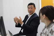 いつでも親身に寄り添ってくれる、頼もしい上司。とても風通しの良い環境です。